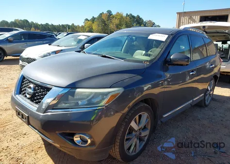 2014 Nissan Pathfinder Platinum from USA, damaged, VIN 5N1AR2MM7EC734624